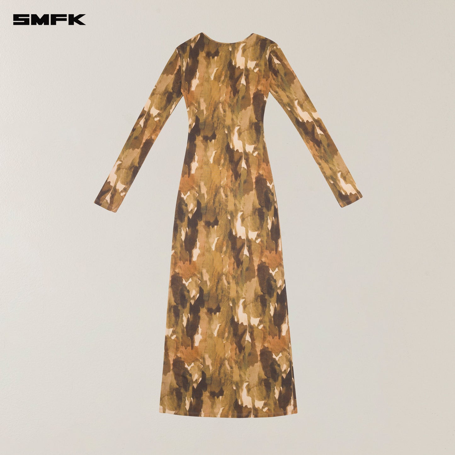 SMFK Vintage Hurricane Silk Fade Body Dress Chinese Ink Camouflage