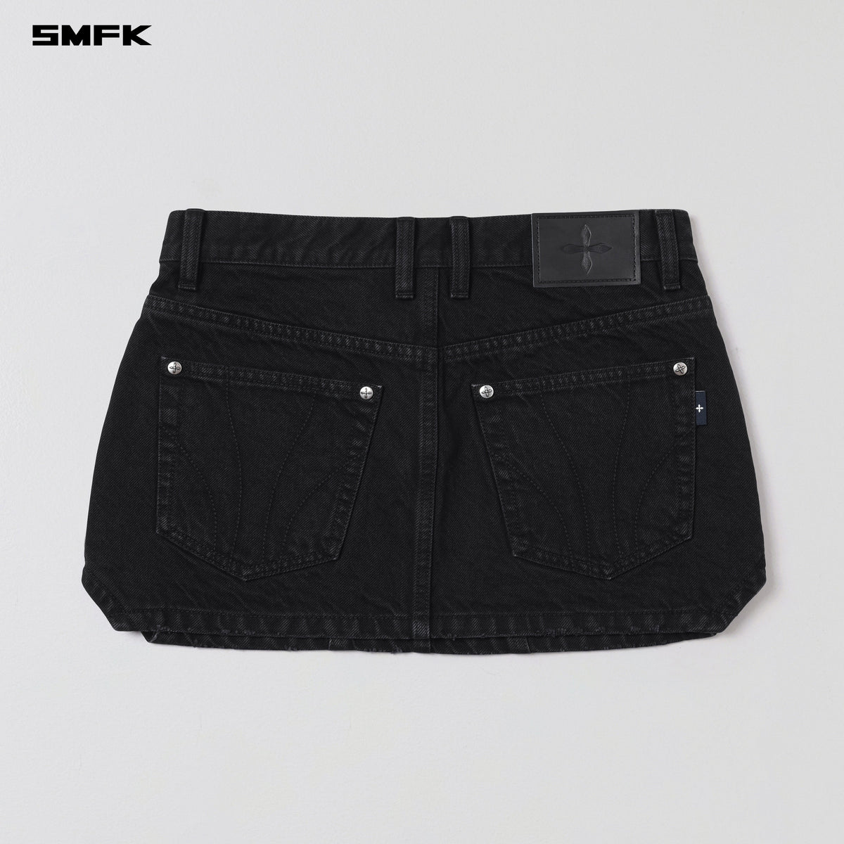 SMFK Compass Mirage Mode Denim Short Skirt Wild Black