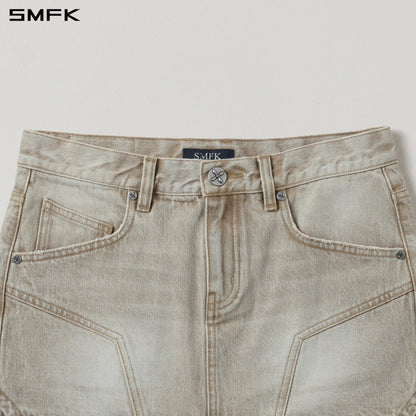 SMFK Compass Mirage Mode Denim Short Skirt Fresh Skin