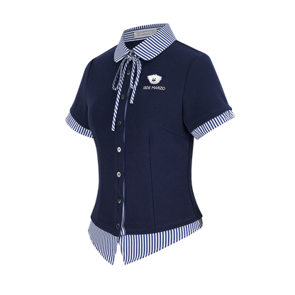 13DE MARZO Lines Bear Tight Shirt Nazy Blue