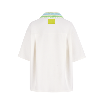 13DE MARZO Crochet Bear T-Shirt White