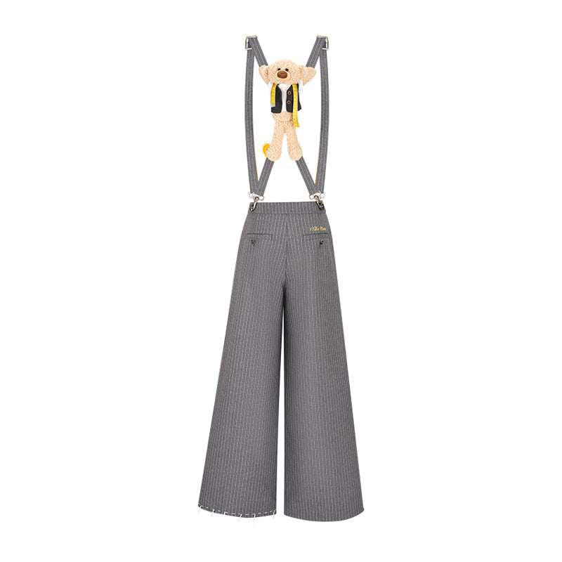 13DE MARZO Tailor Bear Ruler Overall Grey
