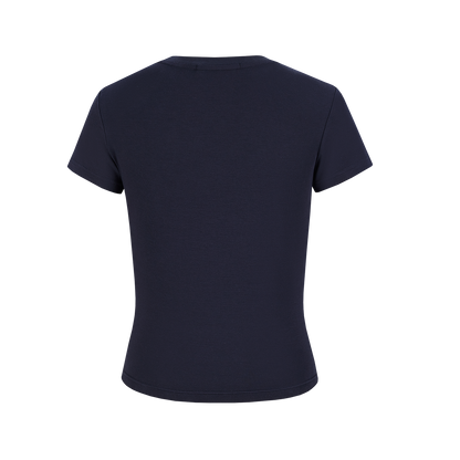 13DE MARZO Mini Logo Tight Tee Navy Blue
