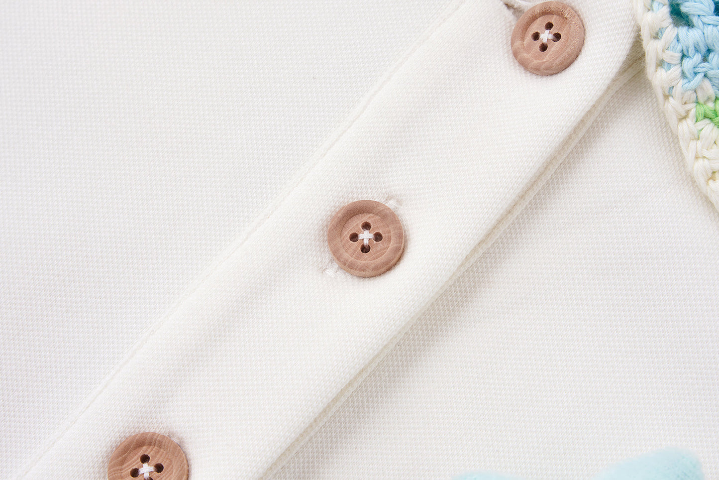 13DE MARZO Crochet Bear T-Shirt White