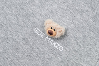13DE MARZO Mini Logo Tight Tee Grey
