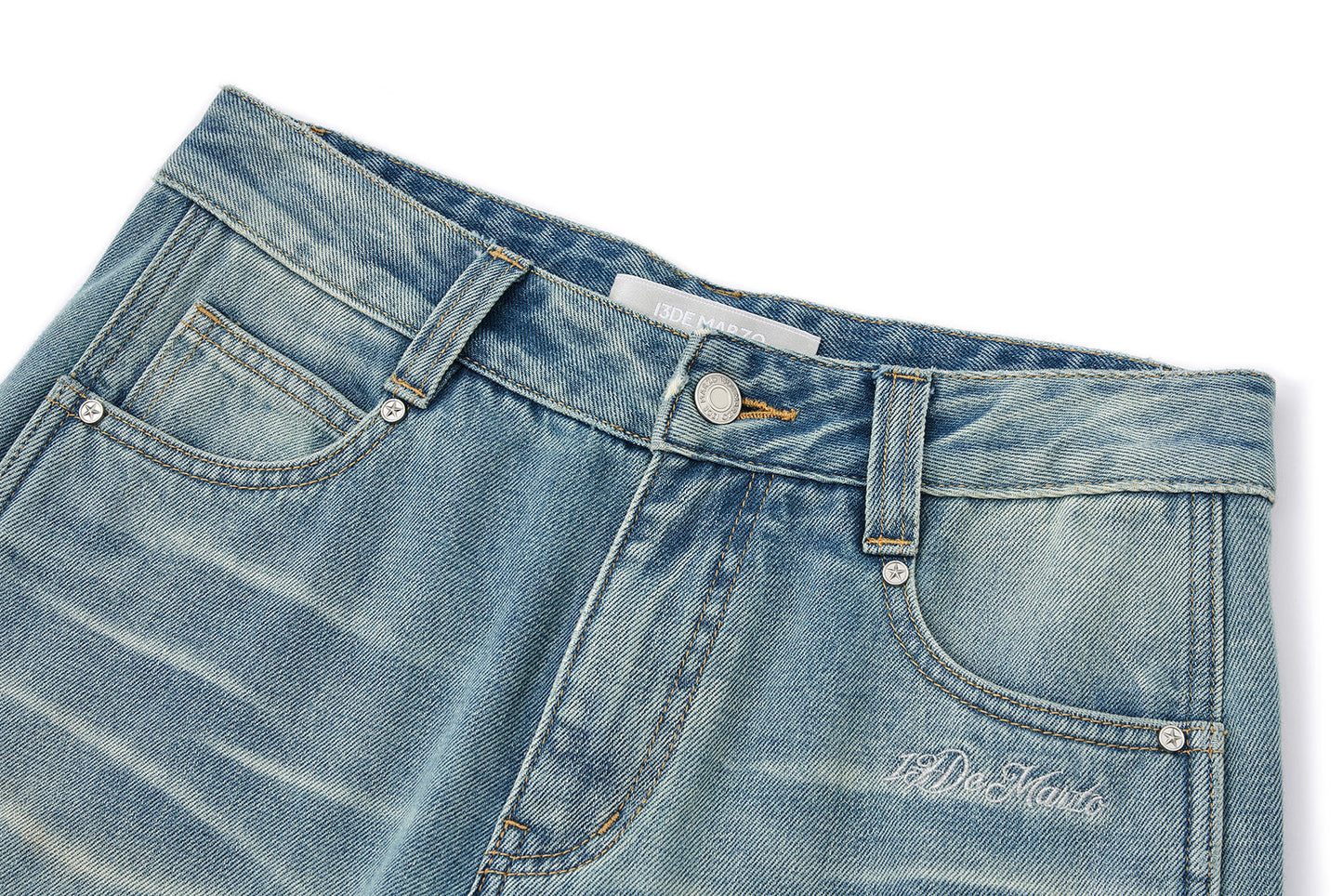 13DE MARZO Luminous Bear Star Jeans Blue