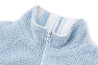13DE MARZO Marzo Valley Fleece Print Jacket Blue