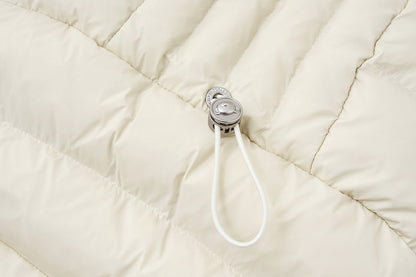 13DE MARZO Doozoo Quilted Down Jacket Beige