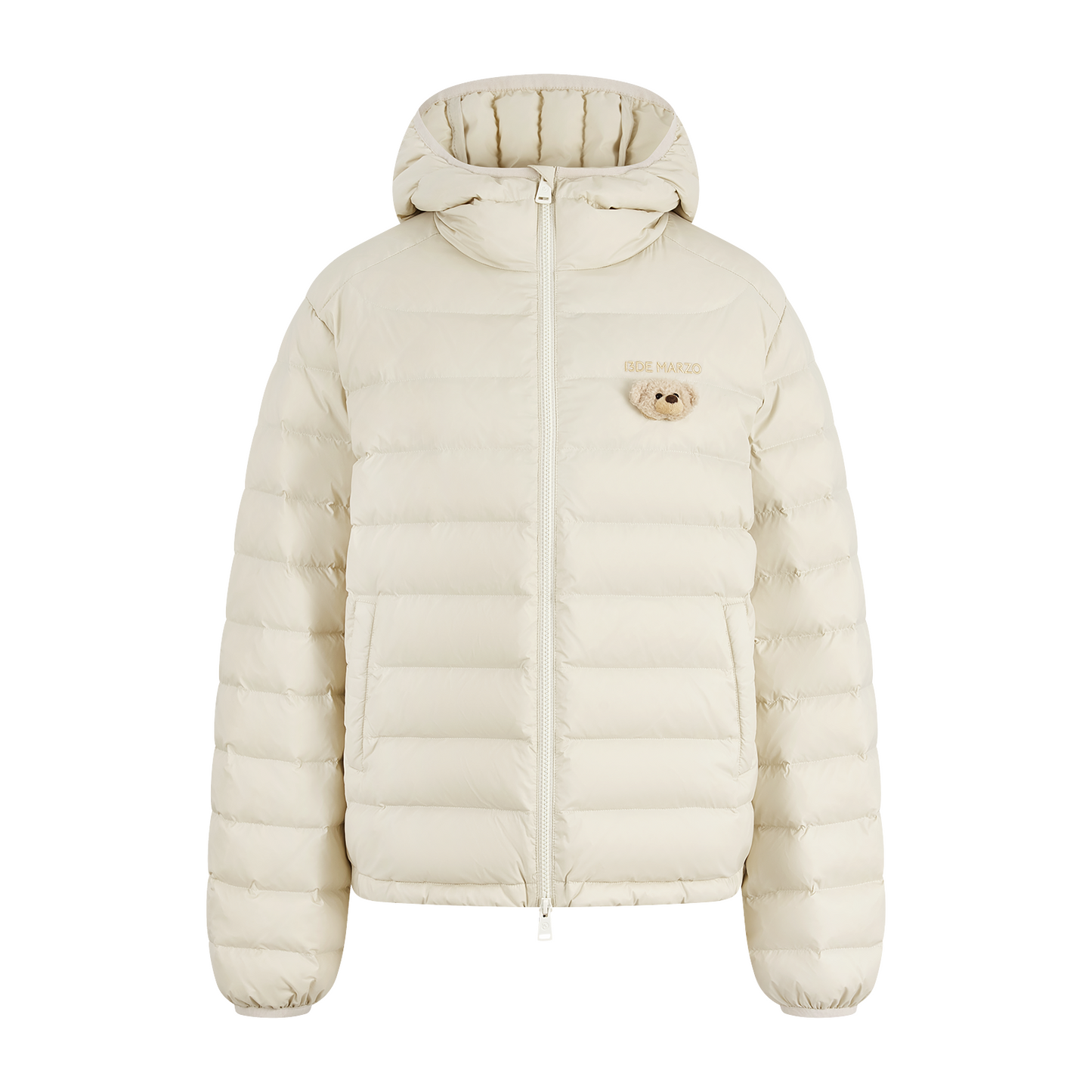 13DE MARZO Doozoo Quilted Down Jacket Beige