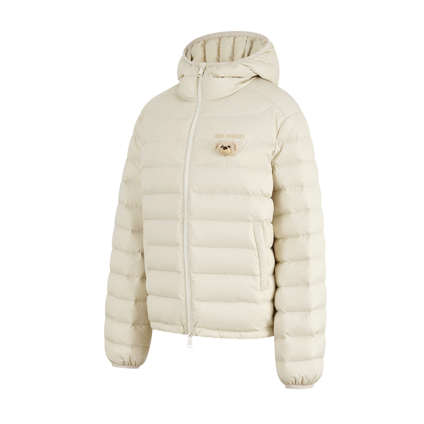 13DE MARZO Doozoo Quilted Down Jacket Beige