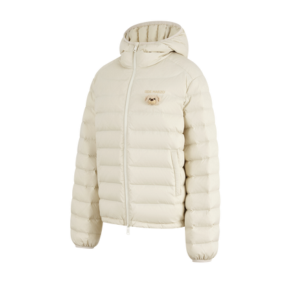 13DE MARZO Doozoo Quilted Down Jacket Beige