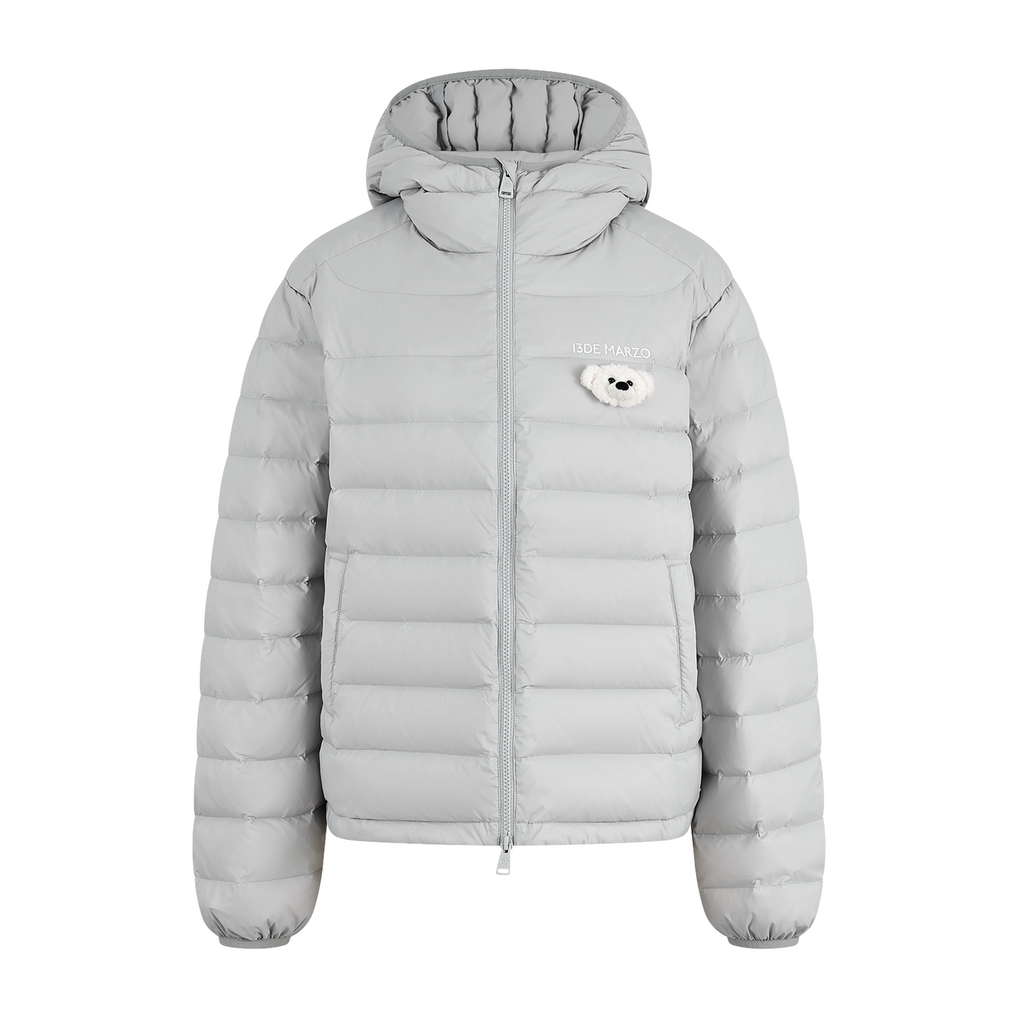 13DE MARZO Doozoo Quilted Down Jacket Grey