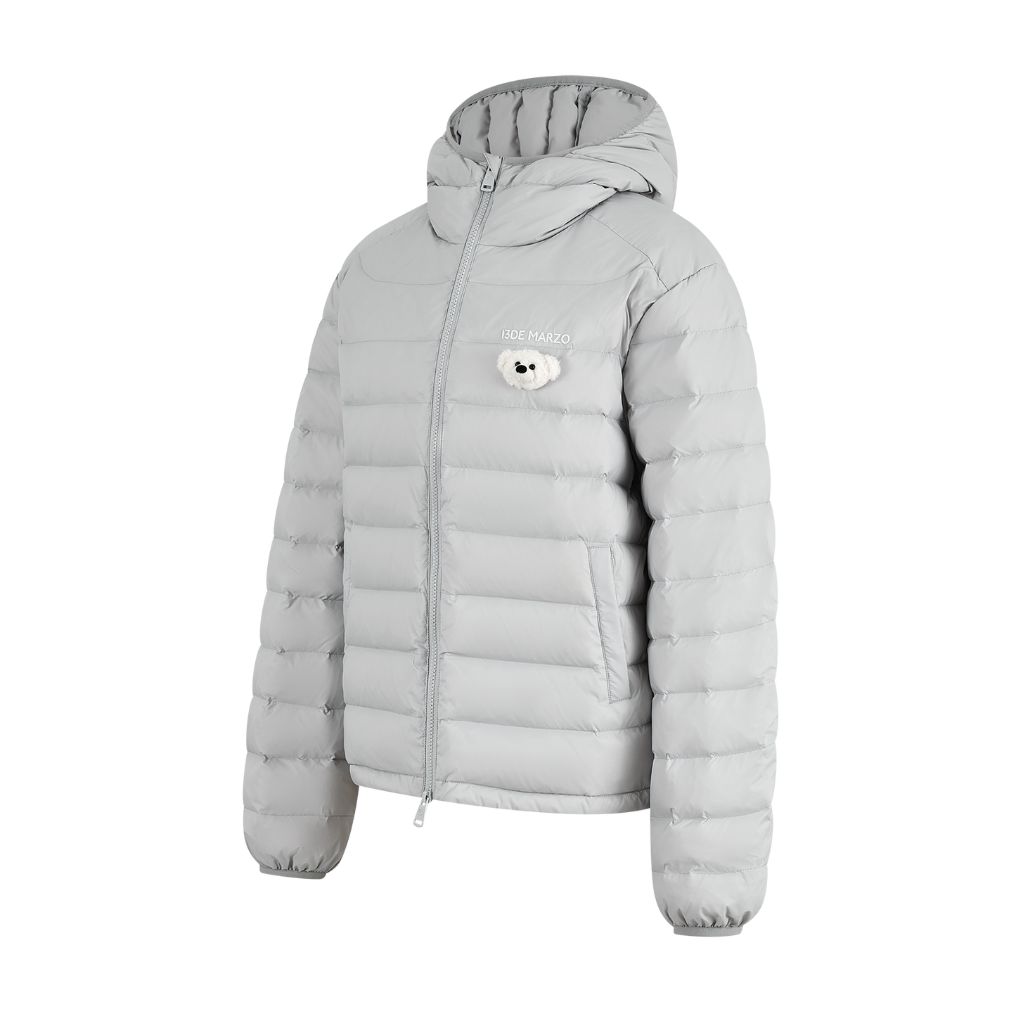 13DE MARZO Doozoo Quilted Down Jacket Grey