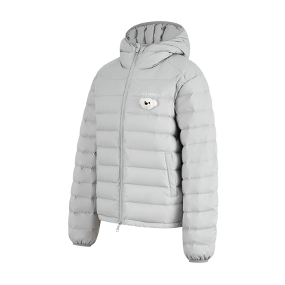 13DE MARZO Doozoo Quilted Down Jacket Grey