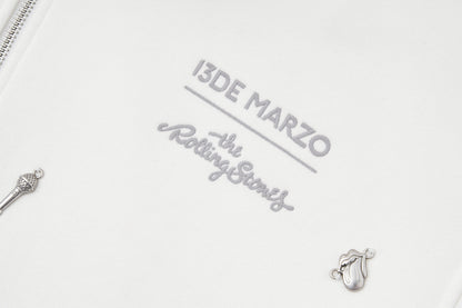 13DE MARZO Rolling Stones  Bear Zip Hoodie Beige