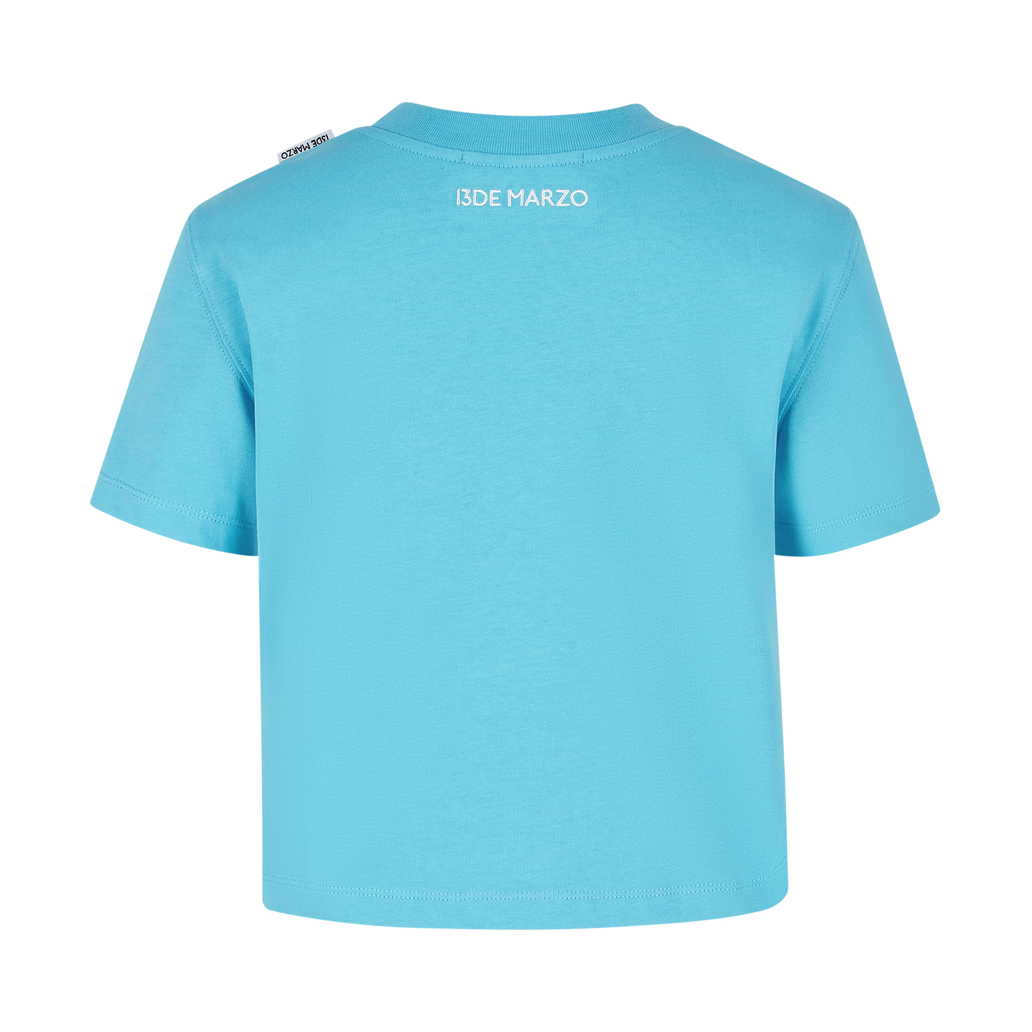 13DE MARZO Doozoo 3-D Bear Cropped Top Blue