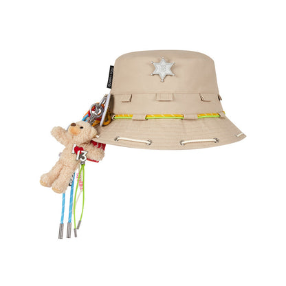 13DE MARZO Maximalist Pendant Bucket Hat Khaki