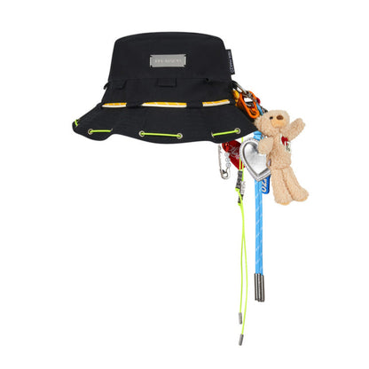 13DE MARZO Maximalist Pendant Bucket Hat Black