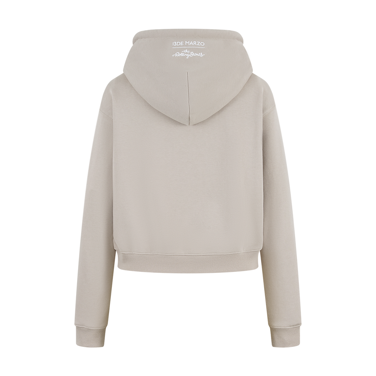 13DE MARZO Rolling Stones Bear Cropped Hoodie Khaki