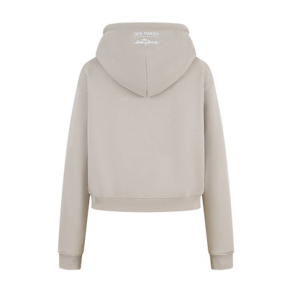 13DE MARZO Rolling Stones Bear Cropped Hoodie Khaki