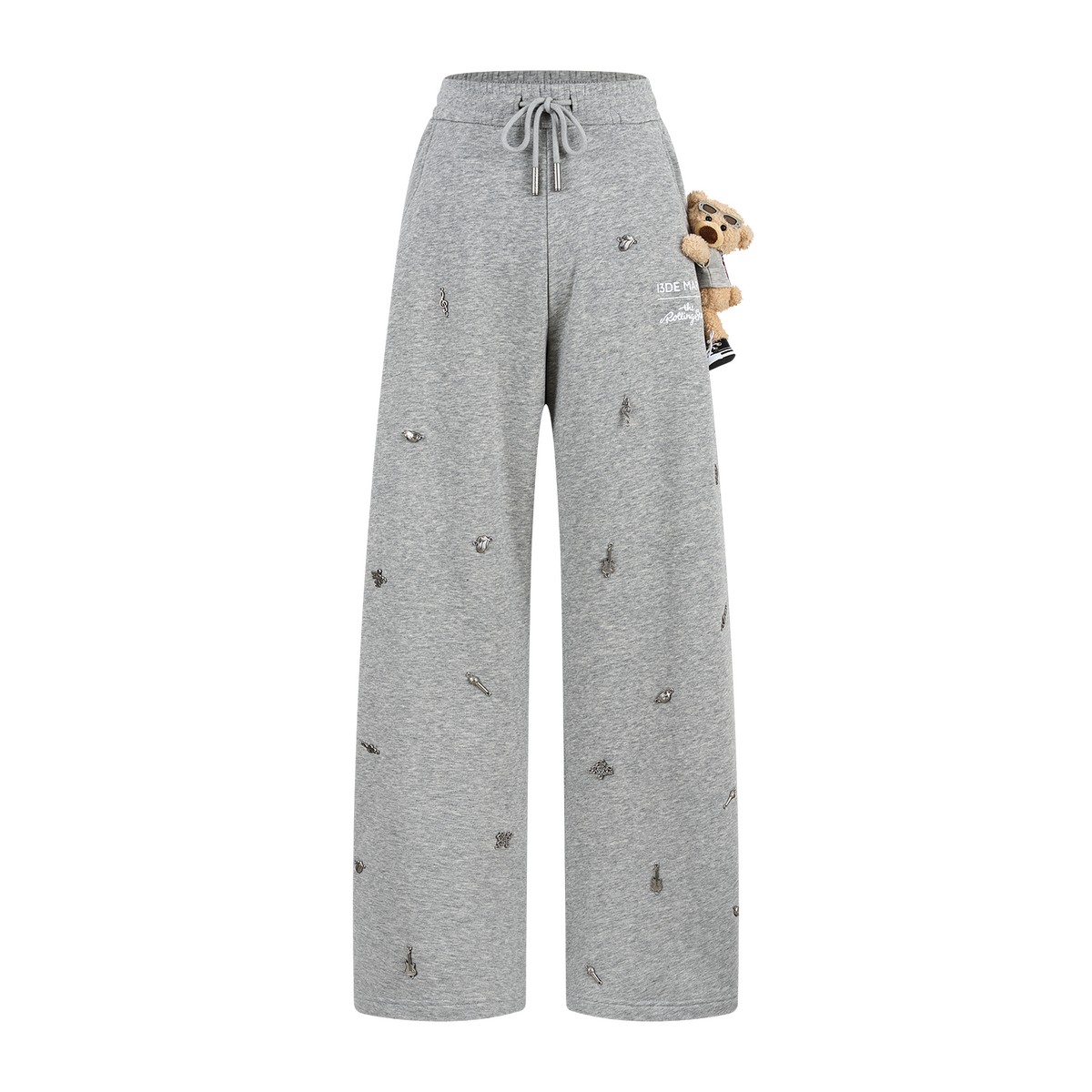 13DE MARZO Rolling Stones Bear Sweatpants Grey