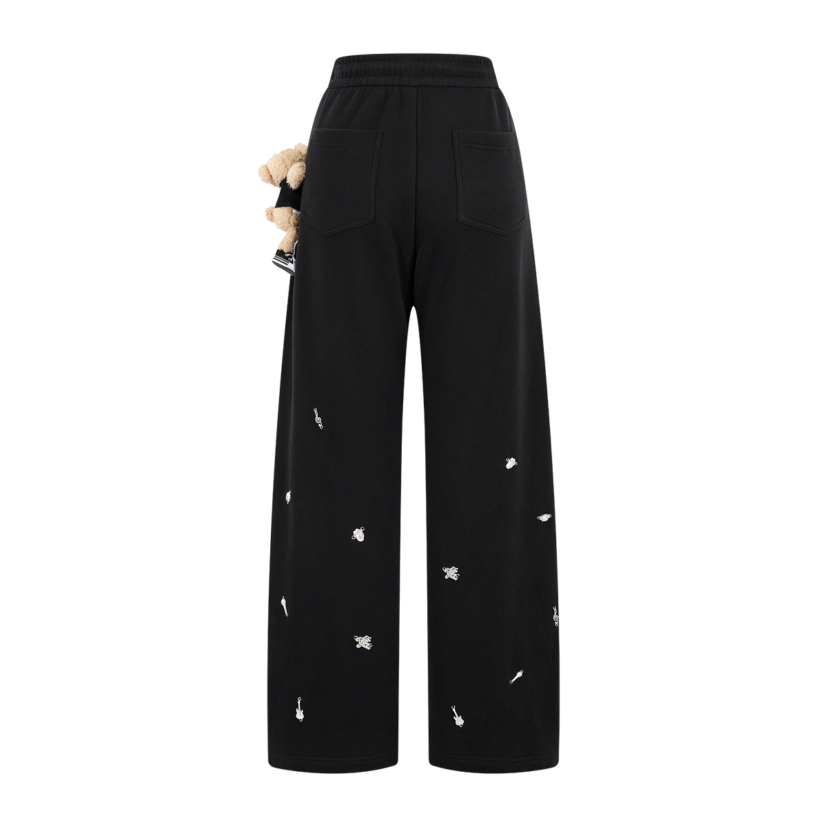 13DE MARZO Rolling Stones Bear Sweatpants Black