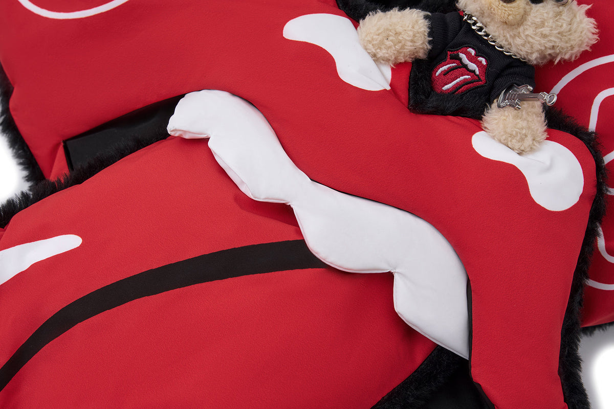 13DE MARZO Rolling Stones Tongue Scarf Red