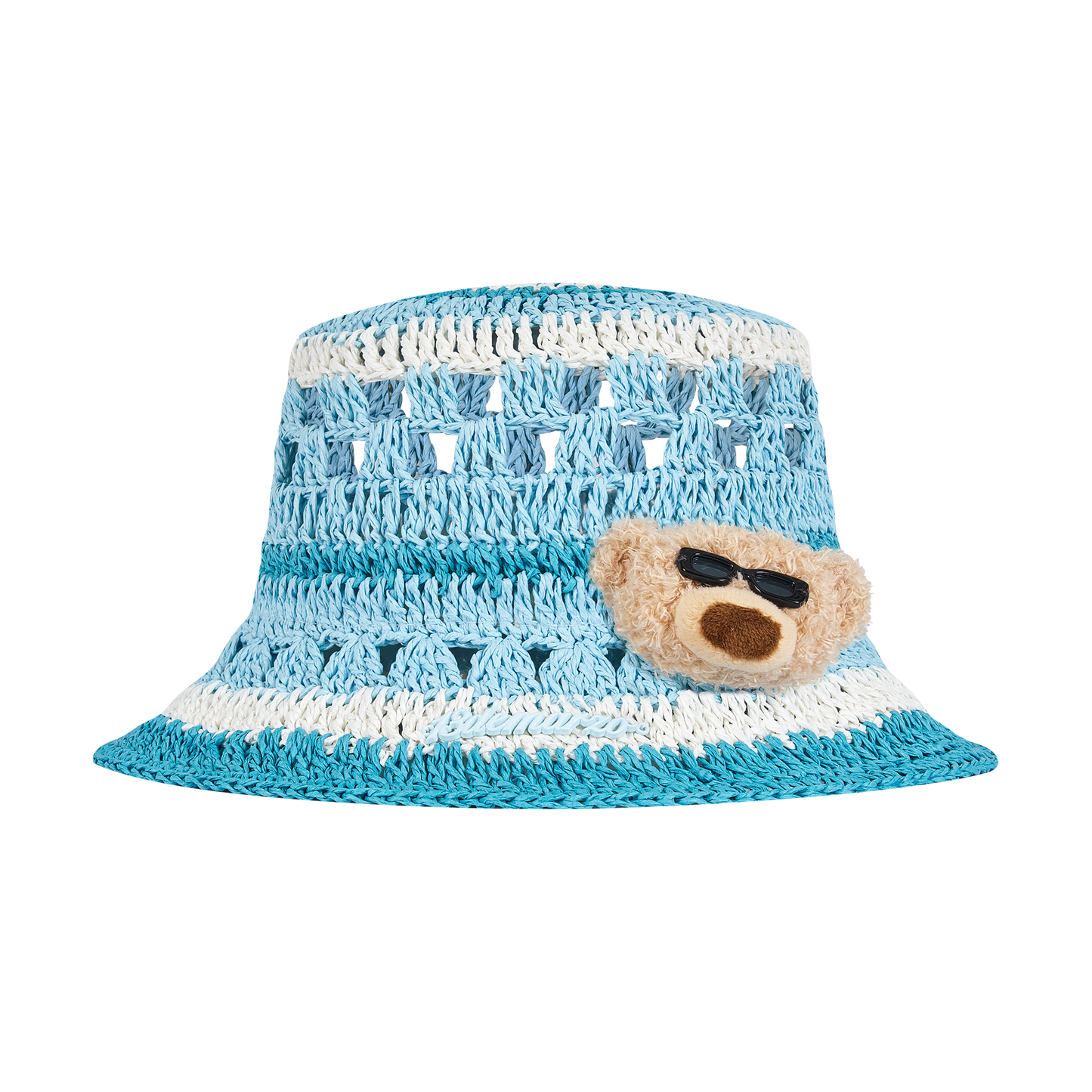 13DE MARZO Crochet Bucket Hat Blue
