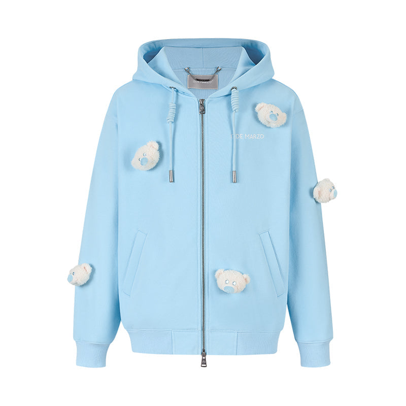 13DE MARZO Doozoo Full Zipper Hoodie Blue