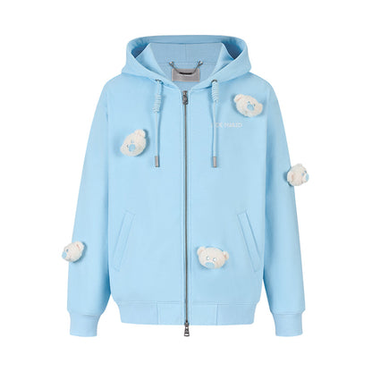 13DE MARZO Doozoo Full Zipper Hoodie Blue