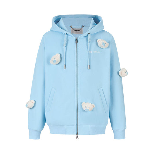 13DE MARZO Doozoo Full Zipper Hoodie Blue