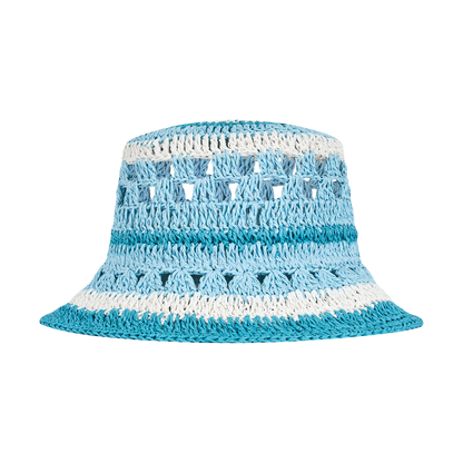 13DE MARZO Crochet Bucket Hat Blue