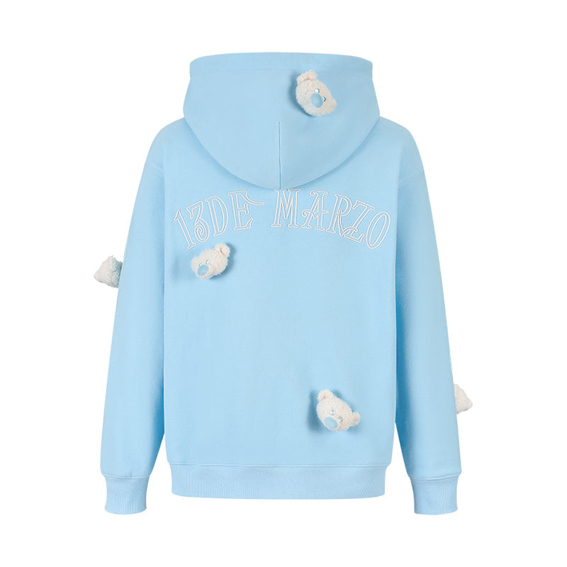 13DE MARZO Doozoo Full Zipper Hoodie Blue