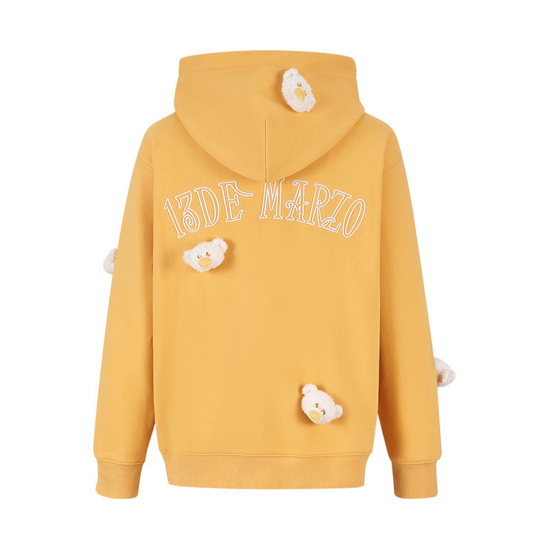 13DE MARZO Doozoo Full Zipper Hoodie Yellow