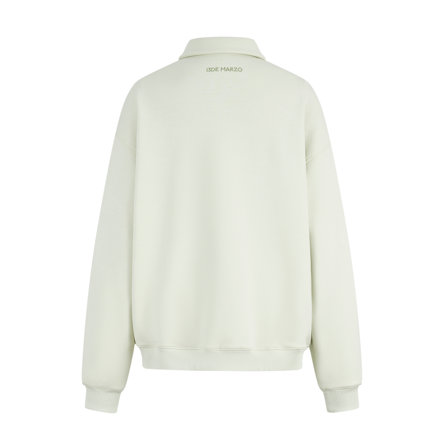 13DE MARZO Polo Long Sleeve Sweatshirt Green