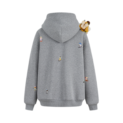 13DE MARZO Snow Bear Hoodie Grey