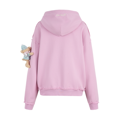13DE MARZO Crystal Ball Print Hoodie Pink