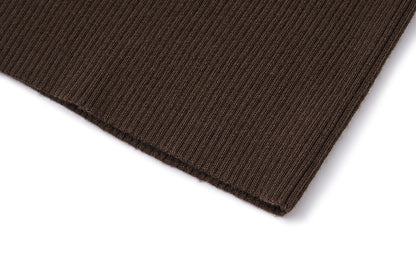 13DE MARZO Snow Bear Asymmetric Cuff Top Brown