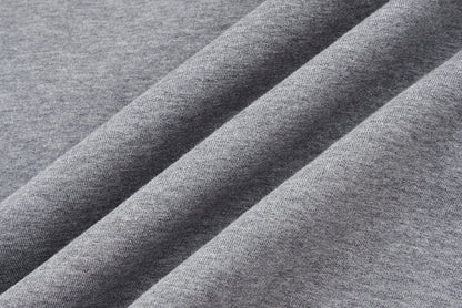 13DE MARZO All-Over Flocked Bear Zipper Hoodie Grey
