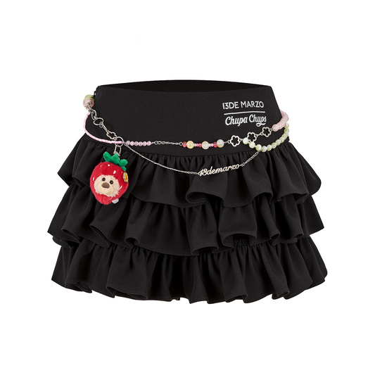 13DE MARZO x Chupa Chups Layered Tulle Skirt Black