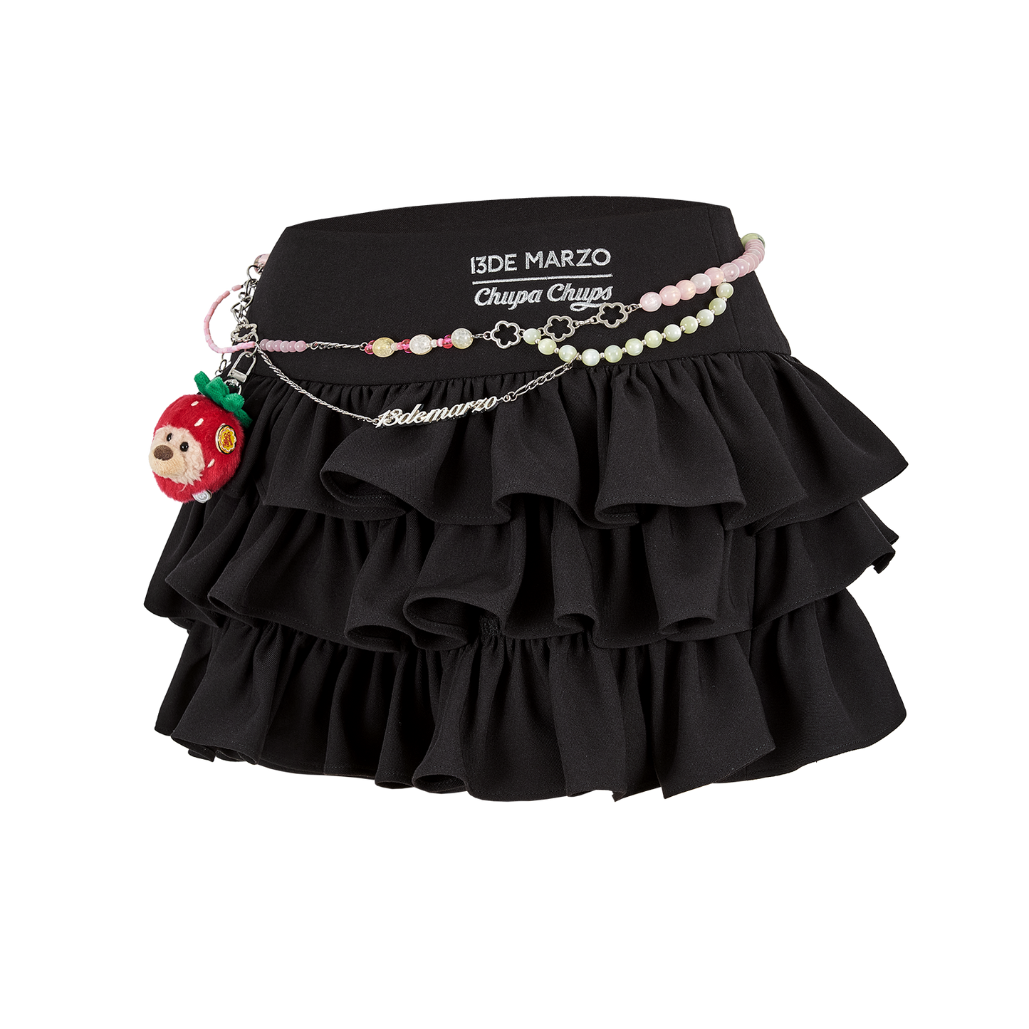 13DE MARZO x Chupa Chups Layered Tulle Skirt Black