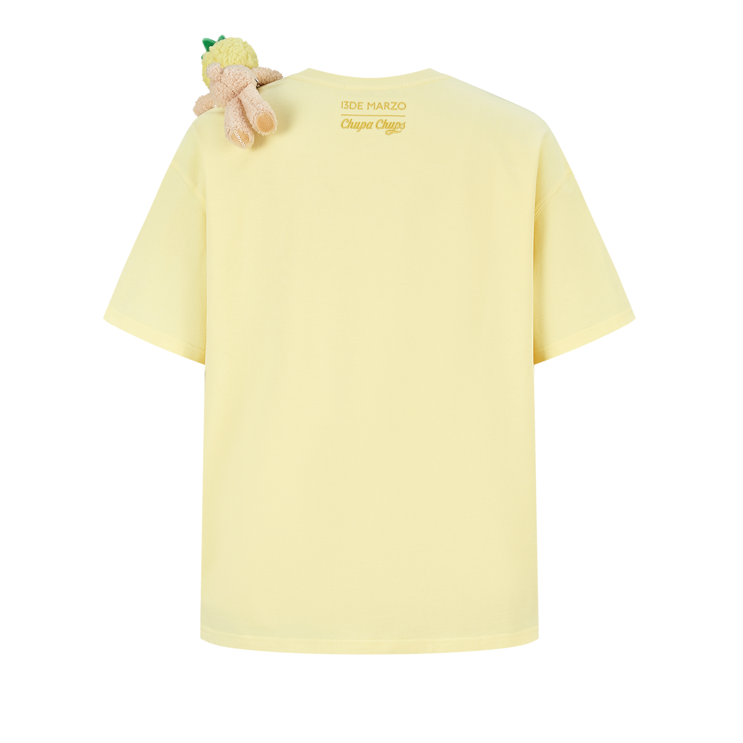 13DE MARZO Bear Graphic Lollipop Tee Yellow