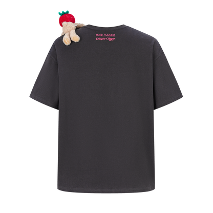 13DE MARZO Bear Graphic Lollipop Tee Dark Grey
