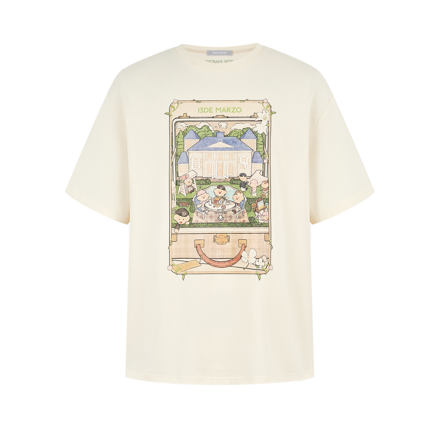 13DE MARZO Manor Party Illustration T-shirt