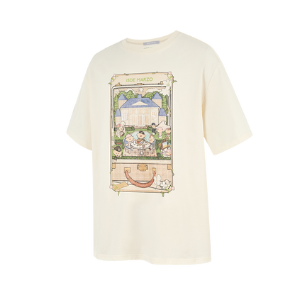 13DE MARZO Manor Party Illustration T-shirt
