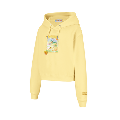 13DE MARZO Lollipop Wrapper Cropped Hoodie Yellow
