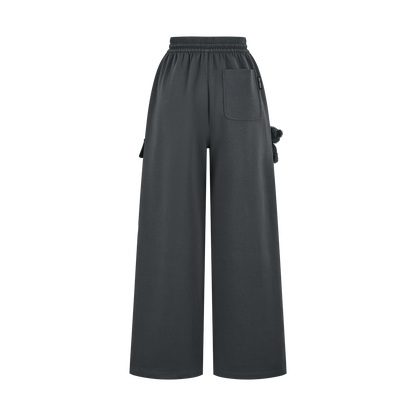 13DE MARZO Pocket Bear Wide-leg Sweatpants Dark Grey