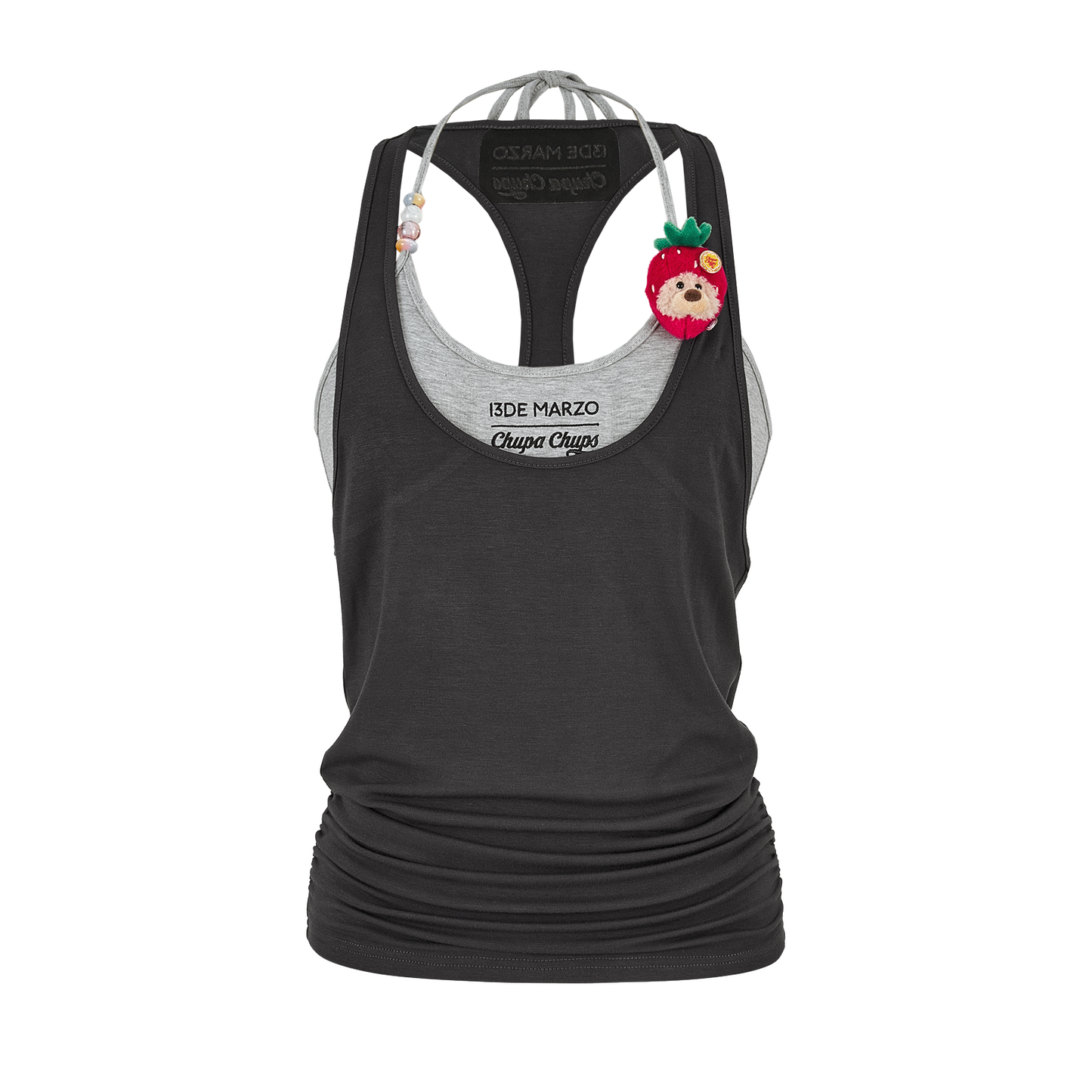 13DE MARZO x Chupa Chups Lollipop Cami Top Set Dark Grey