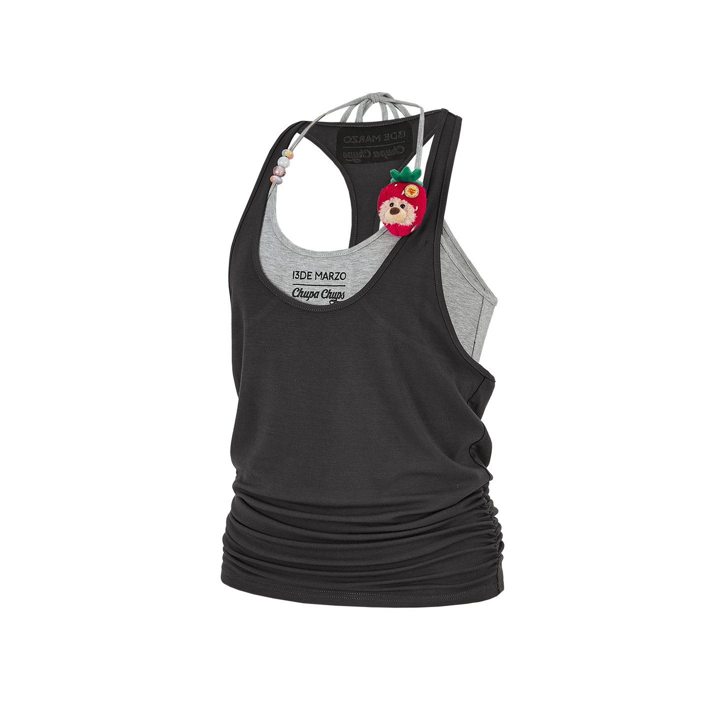 13DE MARZO x Chupa Chups Lollipop Cami Top Set Dark Grey