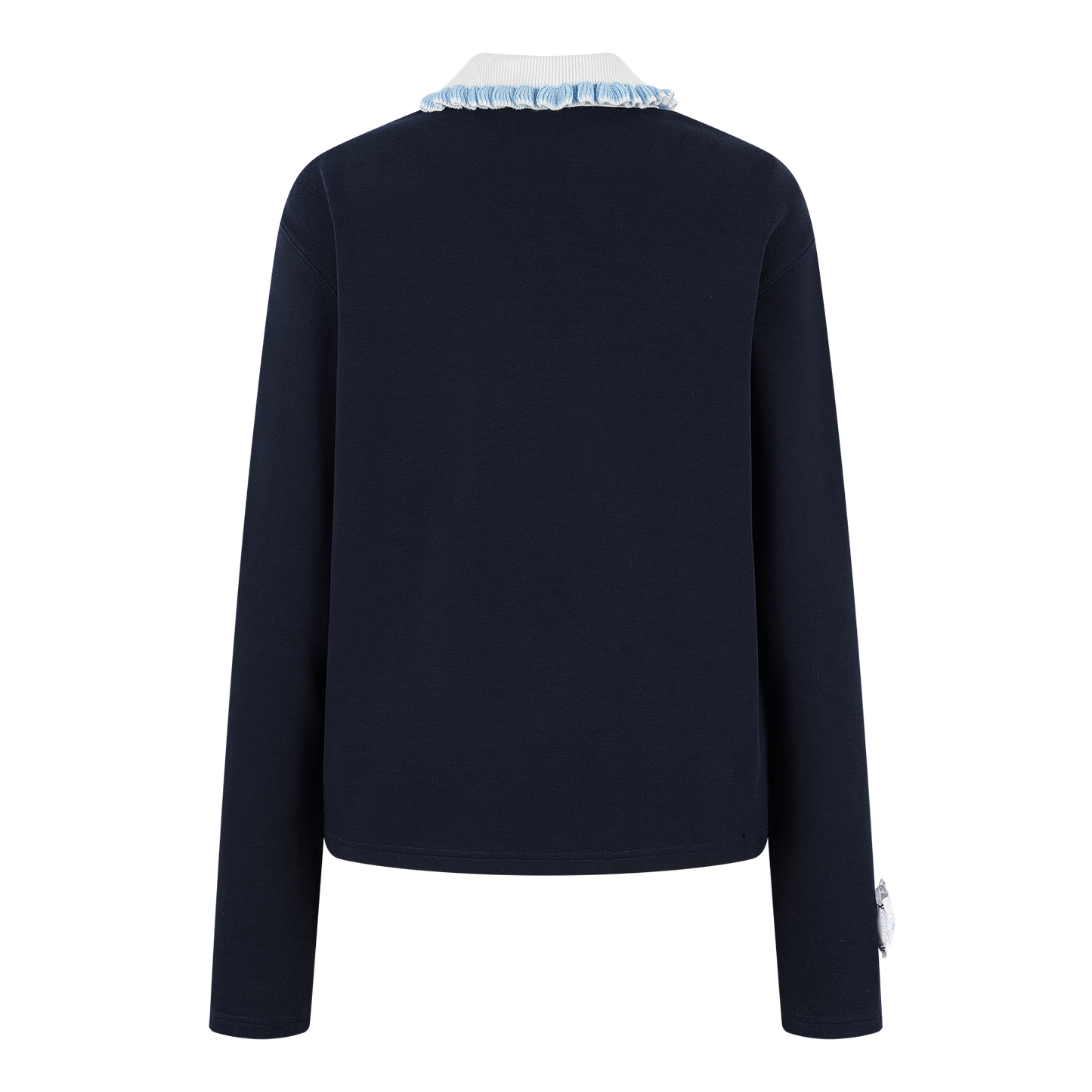13DE MARZO Nighty Night Bear Long-Sleeve Polo Navy Blue
